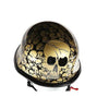 Motorcycle riders German gold skull graveyard novelty helmet 