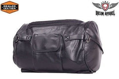 MOTORCYCLE MEDIUM PVC RACK SISSY T BAR BAG TRAVEL PLAIN LUGGAGE NEW BLACK