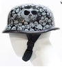 Motorcycle riders German Grey Skull Graveyard novelty helmet 