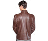 CLASSIC MOTORCYCLE SCOOTER JACKET WITH CONTRAST LINING COW LEATHER DURABLE NEW 
