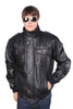 MEN'S BLK BOMER LAMB LEATHER JACKET VERY SOFT NEW W/ZIP OUT LINER 4 POCKETS 