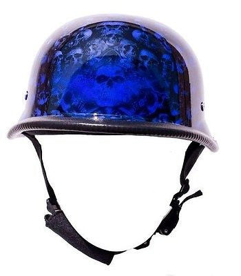 Blue motorcycle half deals helmets