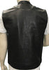 Men's Son of Anarchy Motorcycle Club Leather Vest With 2 Gun pockets inside 