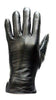 LADIES BLK FULL FINGER LINED GLOVES VERY WARM AND SOFT LEATHER GREAT PRICE 