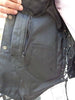 Men's Motorcycle Blk 10 Pocket Tall Extra 3" Long leather vest with 2 gun pockets 