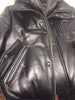 MEN'S ORIGINAL GOOSE DOWN BOMER LEATHER JACKET WITH REMOVABLE HOOD BUTTER SOFT 