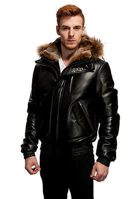 Bohlen down & feather bomber jacket with removable genuine coyote fur trim hood discount