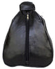 MOTORCYLE WOMEN'S GENUINE BLK LEATHER BACK PACK WITH CENTER ZIPPER NEW 