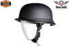 Motorcycle Men's Novelty German Flat Blk Helmet 