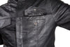 Men's Riding Son of anarcy Light weight half sleeve leather shirt 