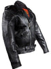 MEN'S MOTORCYCLE COWHIDE CLASSIC M/C JACKET LACE POLICE TERMINATOR STYLE 
