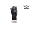 LADIES BLK FULL FINGER GLOVES WITH FAUX FUR ON WRIST VERY WARM AND SOFT LEATHER 