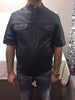 Men's Riding Son of anarcy Light weight half sleeve leather shirt 