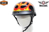 MOTORCYCLE BRAND NEW 200 DOT SERIES HALF HELMET WITH FLAME GRAPHIC GREAT PRICE 