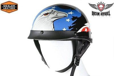 MOTORCYCLE BRAND NEW DOT APPROVED HALF HELMET WITH EAGLE GRPHIC NEW 