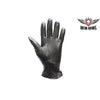 LADIES BLK FULL FINGER LINED GLOVES VERY WARM AND SOFT LEATHER GREAT PRICE 