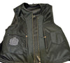 MEN'S SON OF ANARCHY LEATHER MOTORCYCLE VEST W/2 GUN POCKETS GREAT PRICE 
