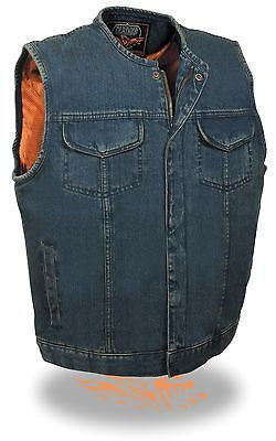 Denim motorcycle vest with gun best sale pocket