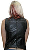 MOTORCYCLE LADIES LEATHER VEST WITH ZIPPERS NEW. COW HIDE WITH TWO ZIPPERS 