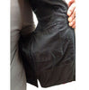 MENS LEATHER MOTORCYCLE VEST WITH 2 FRONT PISTOL PETE GUN POCKETS 