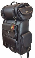 MOTORCYCLE LARGE SISSY TRAVEL BAR BAGS PLAIN TRAVEL LUGGAGE TWIST LOCK CLOSURE