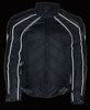 MEN'S MOTORCYCLE LEATHER/TEXTILE MESH RACER JACKET WITH ARMOUR BACK & ELBOWS 