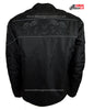 Men's Motorcycle Reflective Skull Textile jacket with 2 Gun pockets inside 