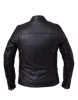 Men's Motorcycle riding Blk Scoter Vented leather jacket with 2 Gun pockets inside 