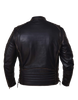 Men's Motorcycle Vintage Rub off Brn Scoter Leather jacket with Side laces & Kidney padding back 