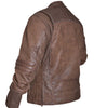 Mens Motorcycle Vintage Brown Close out price Reflective Kidney Padding Leather Jacket 