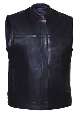 Mens Updated Son of Anarcy Ultra Premium Cow Hide Renegade Leather Vest 