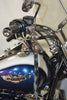 Motorcycle biker riding 39" Blk/Grey old school get back leather whip 