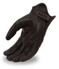Men's Motorcycle butter soft gel palm reflective skull leather gloves 