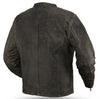 Mens Vintage Distressed Brown Classic Scoter Ultra premium Cow Hide Leather Drifter Style 