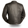 Men's Motorcycle Classic Cafe fitted scotter biker leather jacket 