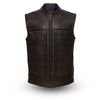 Men's Motorcycle updated rampage double front zipper son of anarcy leather style vest 