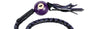 Motorcycle 42" Long Old School Get Back whip Blk & Purple Color with Number 4 Pool Ball 