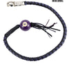 Motorcycle 42" Long Old School Get Back whip Blk & Purple Color with Number 4 Pool Ball 