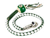 Motorcycle 42" Long Old School Get Back whip White & Green Color with Number 14 Pool Ball 
