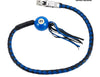Motorcycle 42" Long Old School Get Back whip Blk & Blue Color with 2 Blue Pool Ball 