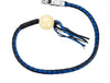 Motorcycle 42" Long Old School Get Back whip Blk & Blue Color with Pool Ball 