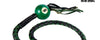Motorcycle 42" Long Old School Get Back whip Blk & Green Color with Number 6 Green Pool Ball 
