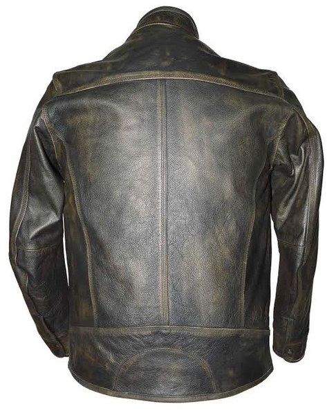 Men's Motorcycle Scotter distressed brown leather jacket soft leather ...