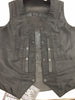 Men's Motorcycle Brn Retro Side Lace Live to ride Leather Vest 