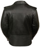 Women's Motorcycle Classic old school police style leather jacket with Gun pockets 