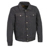 Men's Classic Denim Jean pocket shirt collar Milwaukee Blk jacket with 2 Gun pockets 