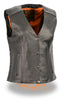 WOMEN'S SNAP VEST WITH PHOENIX STUDDING EMBROIDERY BACK WITH 2 GUN POCKETS 