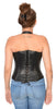 WOMENS BLK SEXY BUSTIER CORSET LINGERINE WITH Halter top and buckled straps 