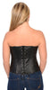 WOMENS BLK SEXY BUSTIER FITTED CORSET WITH Buckle front & studded 