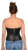 Women's blk sexy bustier leather sexy corset with Hook & eye front entry 